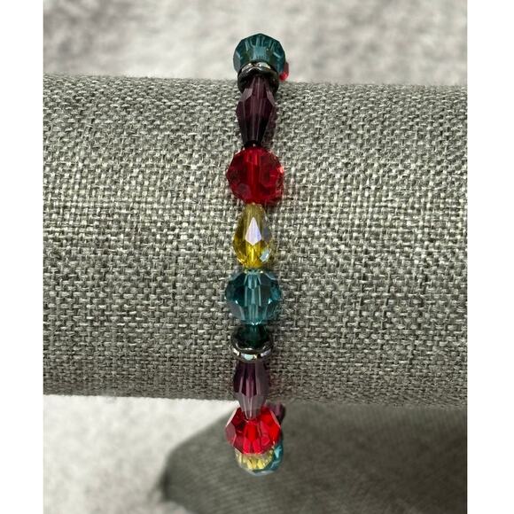 Lori Frantz Koenig Multicolor Austrian Crystal Bracelet #64189 - Picture 1 of 5